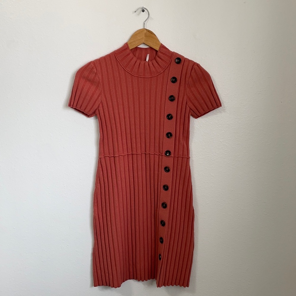 FREE PEOPLE Lottie Rib Knit Dress - XS